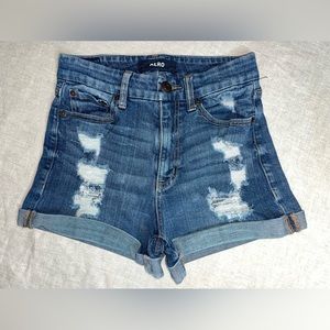 Dark Blue Jean Shorts- Aero